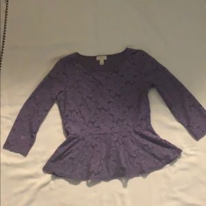Lace purple blouse